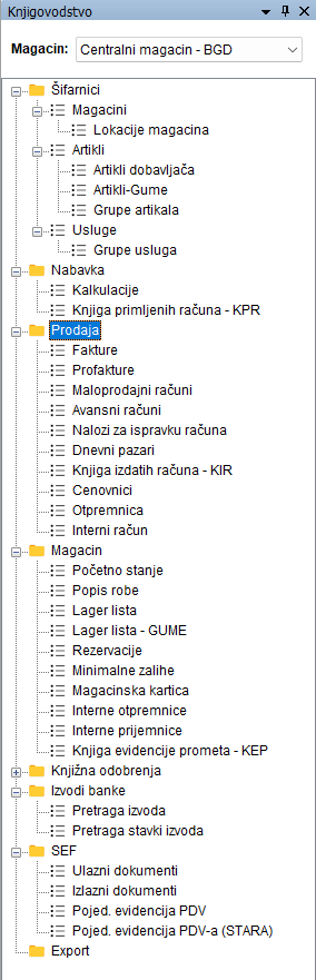 Robno knjigovodstvo u AutoTEK-u